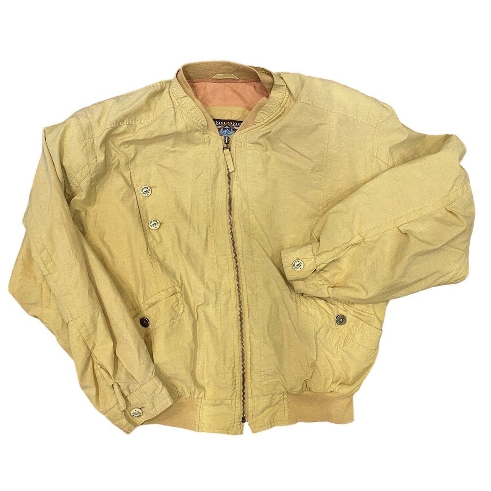 John Slim Vintage Sportswear Bomber Jacket 80s Leisure Windbreaker Men’s Large